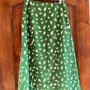 Commense Green Midi Skirt